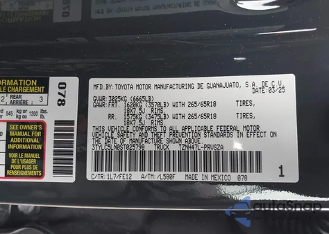 2025 Toyota Tacoma Hybrid Trd Sport 4Wd from USA, damaged, VIN 3TYLC5LN0ST025798